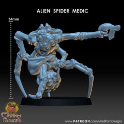Alien-Spider-Medic1.jpg Fichier 3D Alien Spider Medic・Objet imprimable en 3D à télécharger, MadRamDesigns