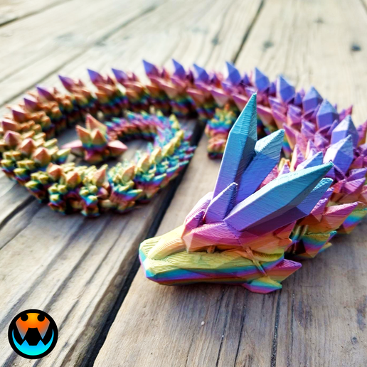 signal-2022-01-17-115203_7002.png Crystal Dragon, Articulating Flexi Wiggle Pet, Print in Place, Fantasy