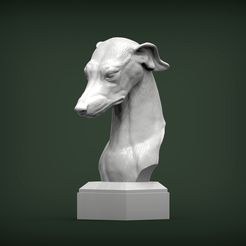 Greyhound1.jpg 3D file greyhound dog 3D print model・3D printer design to download