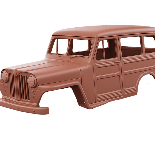 1949 Jeep Willys Wagon , woody, hollow body shell, clean interior, rc crawlers, cars, trucks, scale models