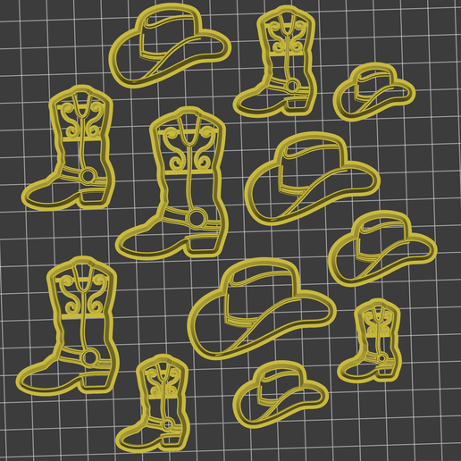 Screenshot-2023-06-21-at-6.26.15-PM.png Cowboy boot and hat - polymer clay cutters - six sizes