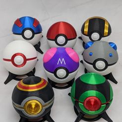 STL file Pokemon Master Ball phone / zipper pull charm・3D printer model to  download・Cults