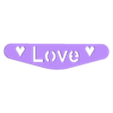 PS4 Blank Lightbar- LOVE v1.stl "LOVE" PLAYSTATION 4 LIGHT-BAR 3D PRINT - PS4 DECAL - PERSONALIZED PS4 GIFTS- GAMER GIFTS