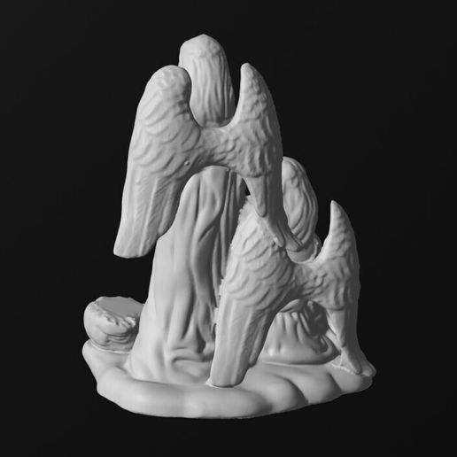👼 Angels Holding Bible・ STL File for 3D printing・Cults