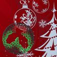 Adorno Muerdago 2.jpg Voronoi Christmas Wheel Ornament - Muerdago Style