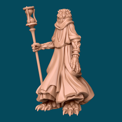 Netta,-an-owl-lady.png STL file Netta, an owl lady - DnD miniature [presupported]・Design to download and 3D print