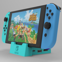 Iso-Ren.png Nintendo Switch Dock Animal Crossing New Horizons Edition 3D Printable Model Fan-Art
