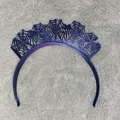 1000027726.jpg Archivo STL gratis Diadema de tela de araña・Objeto imprimible en 3D para descargar