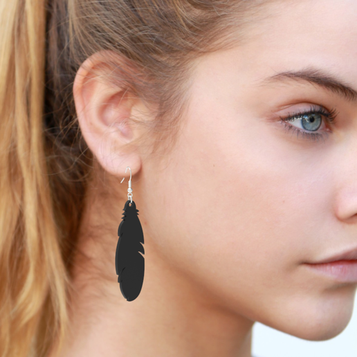 Feather Earing 3D model