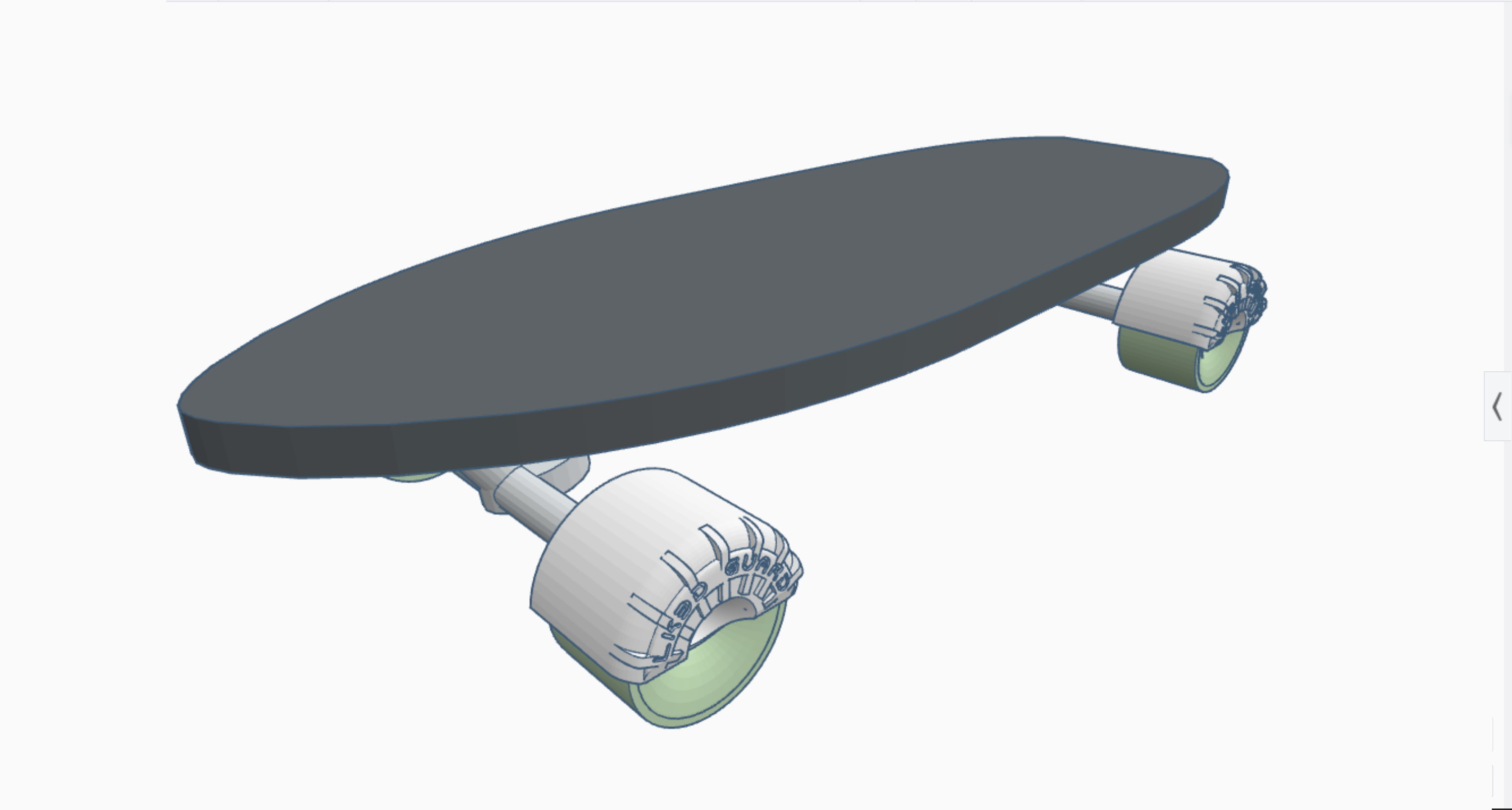 Download STL file Longboard skateboard Remastered wheel guard 76mm max