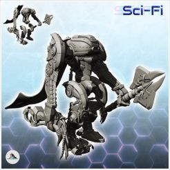 1-PREM.jpg Fichier STL Robot de combat Oarin (30) - Futur Sci-Fi SF Post apocalyptique Tabletop Scifi Wargaming Exploration planétaire RPG・Modèle à télécharger et à imprimer en 3D