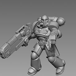 helblaster.jpg Free STL file SPACE SOLDIER MARINE WARRIOR HELLBLASTER | WARHAMMER 40K PROXY・Model to download and 3D print