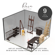 Artists-Room-Furniture-Collection_Miniature-2.png Miniature Artist Room Furniture Collection  (9 PCS)  |  1:12 Scale,  Miniature Artist Room, Dollhouse Art Furniture, Miniature Art Studio