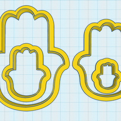 Archivo STL CORTADORES ARCILLA POLIMERICA MANO DE FATIMA X4