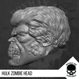 18.png Hulk Zombie head for 6 inch Action Figures