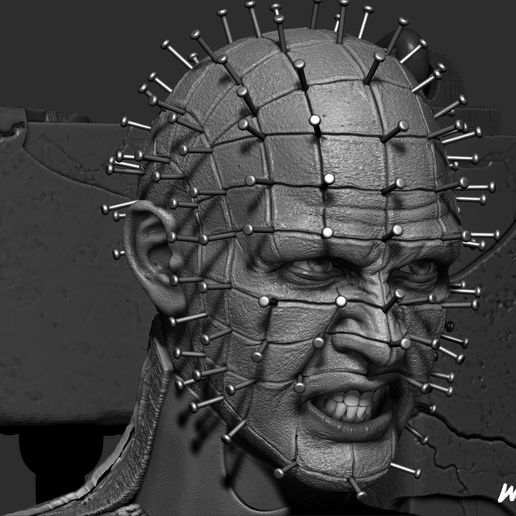 🎬 WICKED MOVIES PINHEAD SCULPTURE: TESTED AND READY FOR 3D PRINTING ...