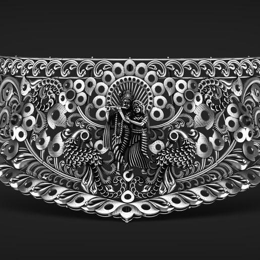 Indian God Necklace Set 01 3D model