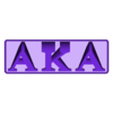 Alpha_Kappa_Alpha.stl Alpha Kappa Alpha Sorority ( ΑΚΑ ) 3D Nametag