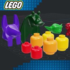 Lego-Minifigures-Head-1.jpg Datei STL Lego - Minifiguren Kopf・Design für 3D-Drucker zum herunterladen