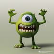 Mike Wazowski_2.jpg Fichier STL gratuit Mike Wazowski(Université des monstres)・Objet imprimable en 3D à télécharger