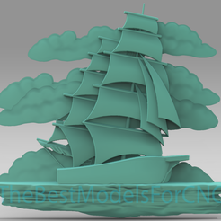 Simple-Sailboat.png 3D Model STL File for CNC Router Laser & 3D Printer Simple Sailboat
