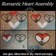 Romantic-Heart-Assembly.jpg Valentine's Day Stained Glass Romantic Heart Suncatcher STL 3MF