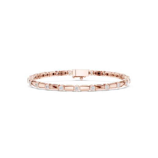 Round Bezel Station Link Bracelet 3D Model