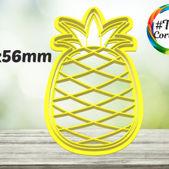 anana.png Archivo STL fruit cookie cutter・Diseño de impresión en 3D para descargar