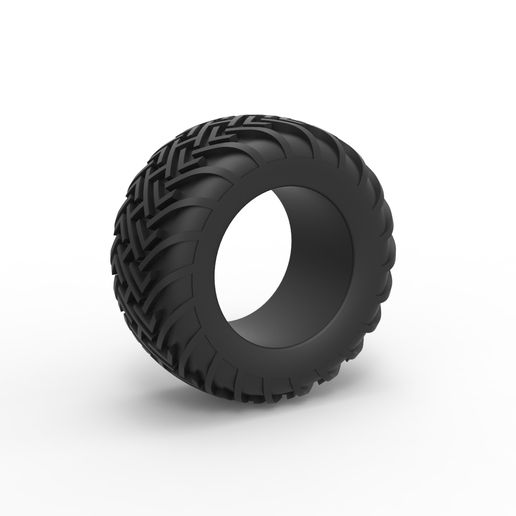 Diecast Dune buggy rear tire 16 Scale 1:25 3D model