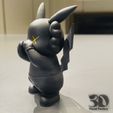 04.jpg Фигурка Пикачу KAWS черная - STL и OBJ для 3D печати