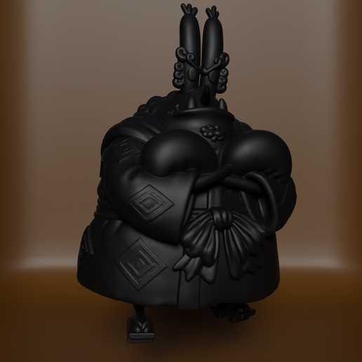 Jinbe x Don Cangrejo - Mashup One Piece & Bob Esponja (Figura 3D)