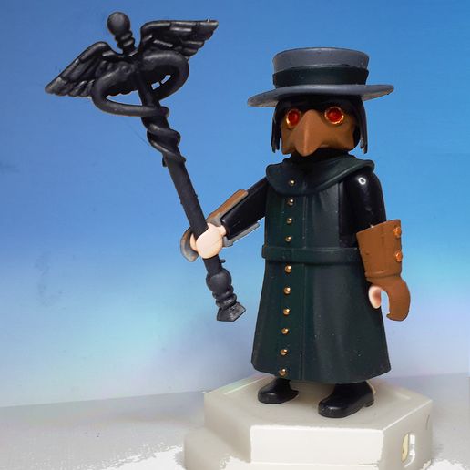 printobil_PlagueDoctor_Proof.jpg Download STL file PLAYMOBIL PLAGUE DOCTOR - PLAYMOBIL COMPATIBLE PARTS FOR CUSTOMIZERS • Design to 3D print, printobil