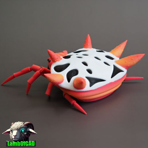 🕷️ Spiny-Backed Orbweaver Spider・Free STL File for 3D