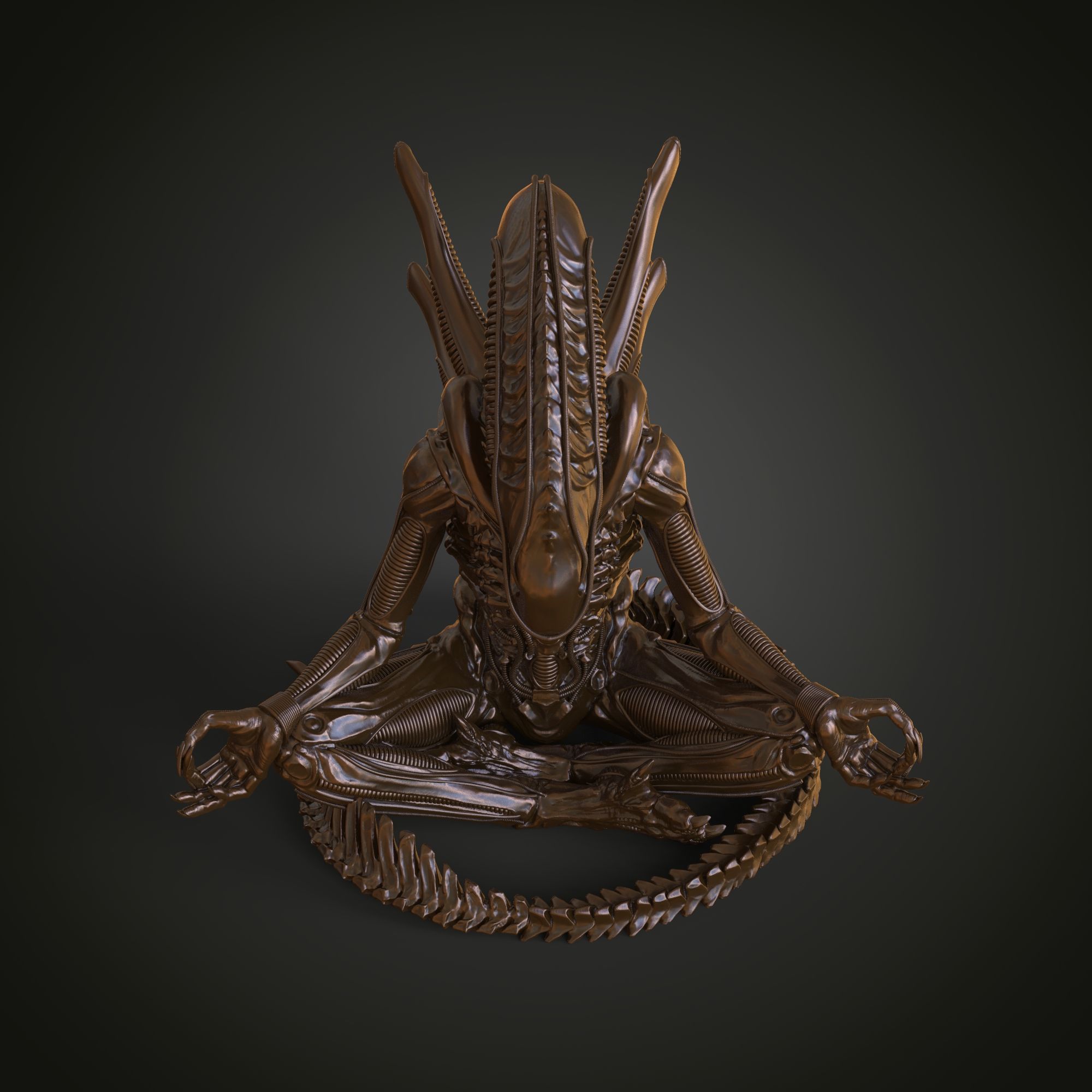 OBJ-Datei Alien Yoga 3d Druck Modell herunterladen • Design zum 3D ...