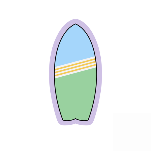 Surfboard Cookie Cutter STL – Summer Beach Board 3D Print File