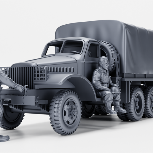International Harvester M-5-6 + Soldiers (US, WW2)