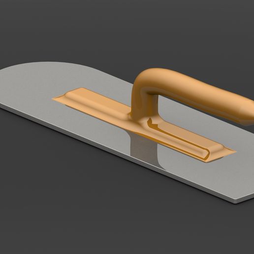 taloche30x10.jpg 3D Model – Professional Plastering Trowel 30x10 cm (Smooth & Notched Versions)