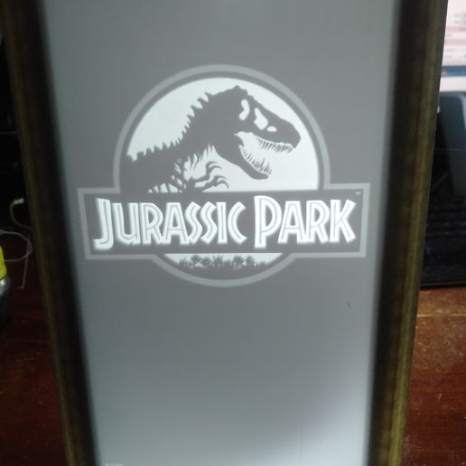Jurassic Park Litho Box Lamp 3D model