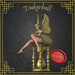 Tinkerbell.png OBJ-Datei Peter pan - disney - Tinkerbell-Statue / Tinkerbell-Fee herunterladen • Objekt für 3D-Drucker, Zelgiust3DArt
