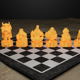 1.png Dwarf Knight Figure Chess Set Hobbit Character Chess Pieces