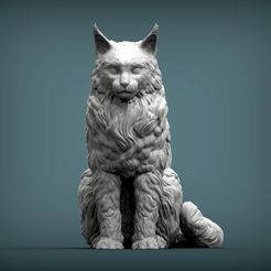 Maine-Coon1.jpg 3D-Datei Maine Coon 3D-Druckmodell・Design für den 3D-Druck zum Herunterladen