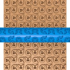 865454545.jpg Fichier 3D Rouleau d'argile pour Halloween / Rouleau d'argile pour poterie SKULL HALLOWEEN / Imprimante de motifs de fantômes・Design à télécharger et à imprimer en 3D