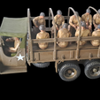 1000021486.png PACK 7 AMERICAN WW2 SITTING SOLDIERS - TRUCK STUDEBAKER - GMC CCKV