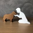 IMG-20240326-WA0044.jpg Boy and his Golden Retriever for 3D printer or laser cut