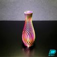 Spiral-Vase_Pink-1.jpg Spiral Vase - Twist Curve Vase Modern Decor - Twisty Helical Water-tight Vase - Garden Pot / Flower Holder / Plants Container - Indoor / Outdoor