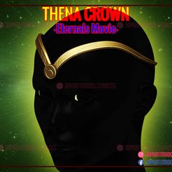 Eternals_Thena_Crown_3d_print_model_01.jpg Archivo 3D Eternals Thena Crown - Marvel Eternals Movie Cosplay・Objeto de impresión 3D para descargar