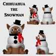 chihuahua-showman.jpg Chihuahua the Snowman - Christmas Collection (STL & 3MF)