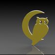 uilrender.JPG Owl silhouette decoration