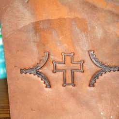 IMG_0893.JPG Free STL file Leather Cross Imprint Stamp・3D printer model to download
