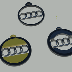 Audi_porte-cléfs.png Free 3D file Audi key ring・Object to download and to 3D print